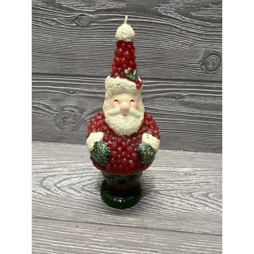 White Barn Candle Co. Christmas Santa Topiary Candle 8”  Holiday Decor